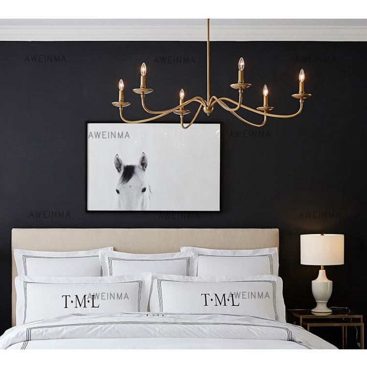 Medieval style restaurant retro bedroom, creative personality chandelier