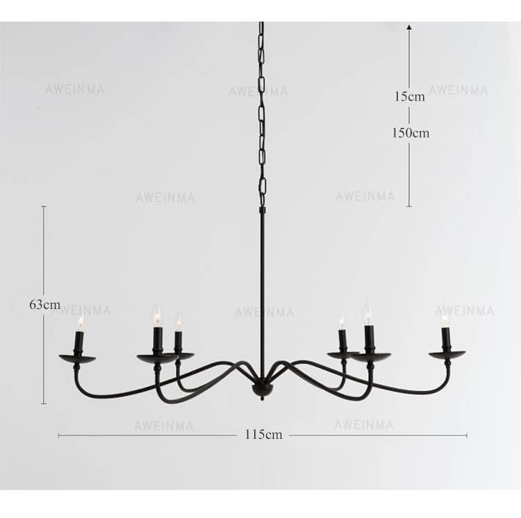 Medieval style restaurant retro bedroom, creative personality chandelier